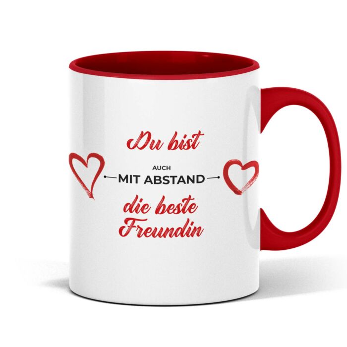Weihnachtstasse Du bist auch mit Abstand die beste Freundin mycity