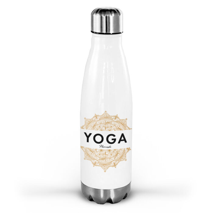 Yoga Trinkflasche personalisierbar mit Mandala Motiv.
