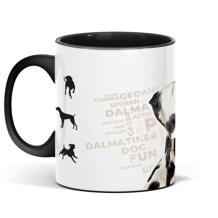 Dalmatiner Tasse für alle Hundeliebhaber ein schönes Geschenk auf Wunsch personalisierbar.