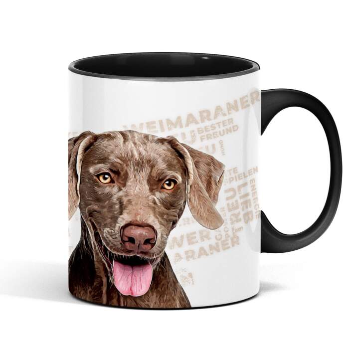 Weimaraner Tasse für alle Hundeliebhaber ein schönes Geschenk auf Wunsch personalisierbar.