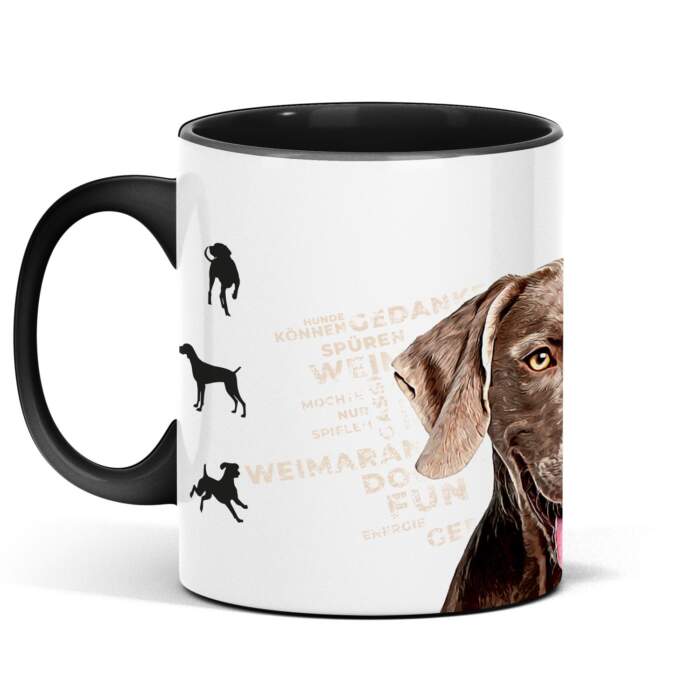 Weimaraner Tasse für alle Hundeliebhaber ein schönes Geschenk auf Wunsch personalisierbar.