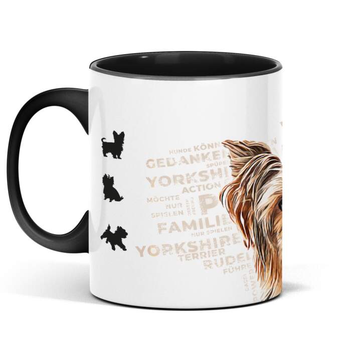 Yorkshire Terrier Tasse für alle Hundeliebhaber ein schönes Geschenk auf Wunsch personalisierbar.